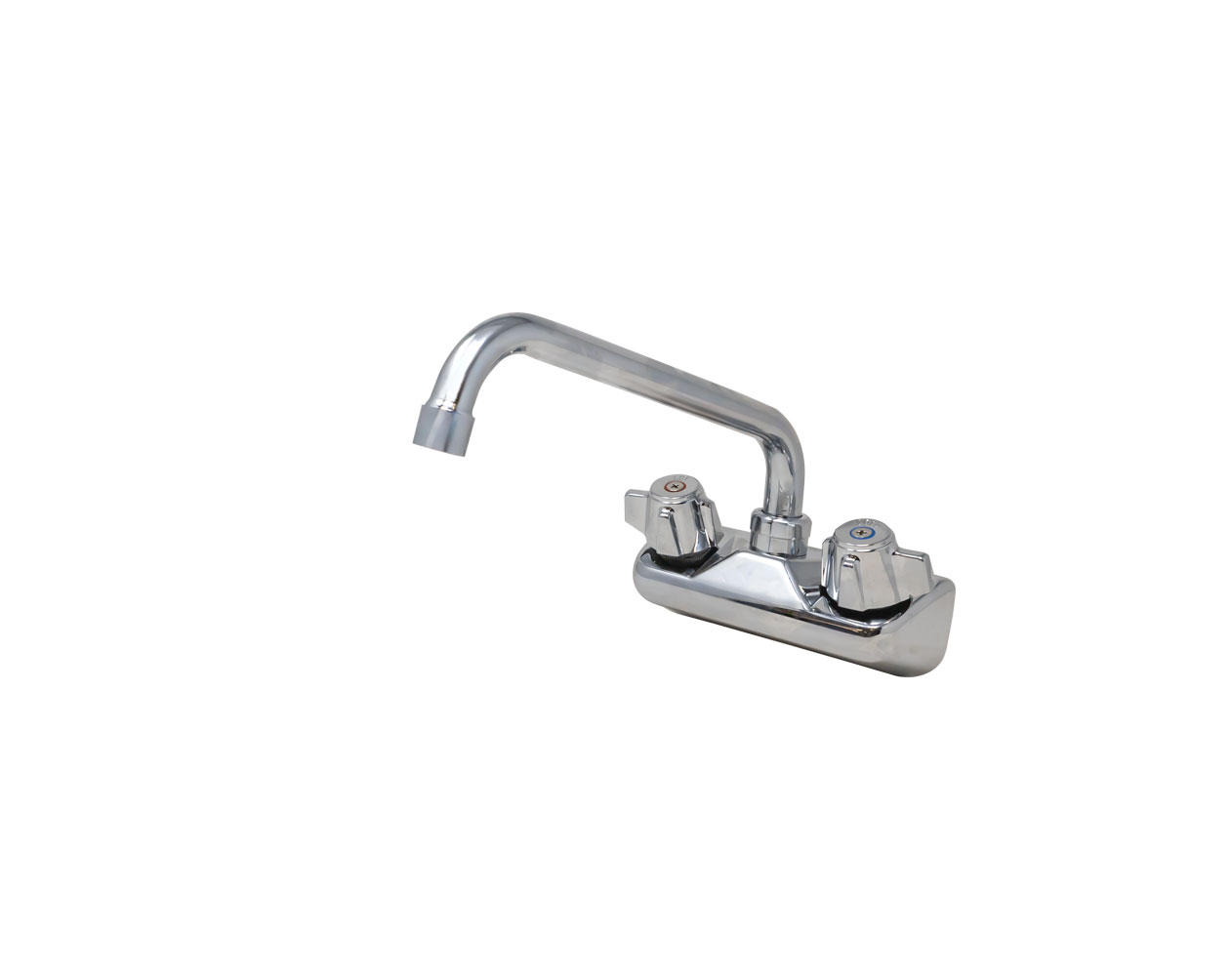 Wall Mount Bar Sink Faucet with 10″ Swing Spout and 4″ Centers