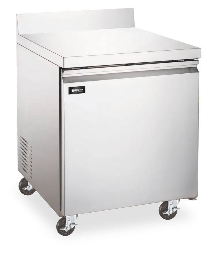 27″ One (1) Door Worktop Freezer with Backsplash, 5 cu. ft. (154 L), Stainless Steel