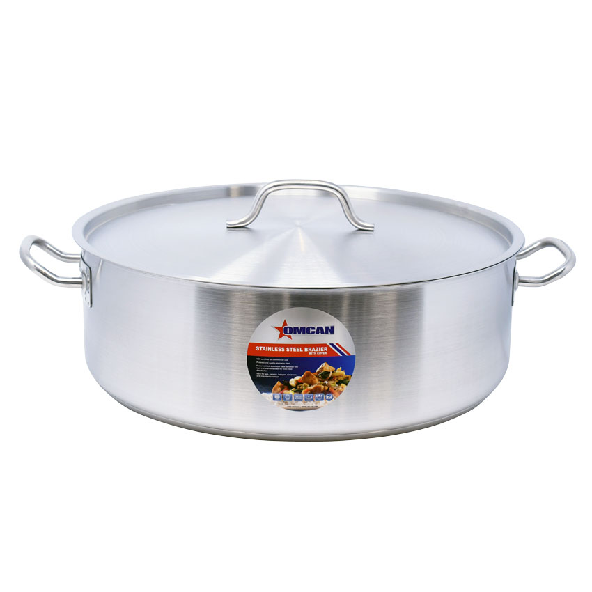 25 QT Stainless Steel Brazier with Cover