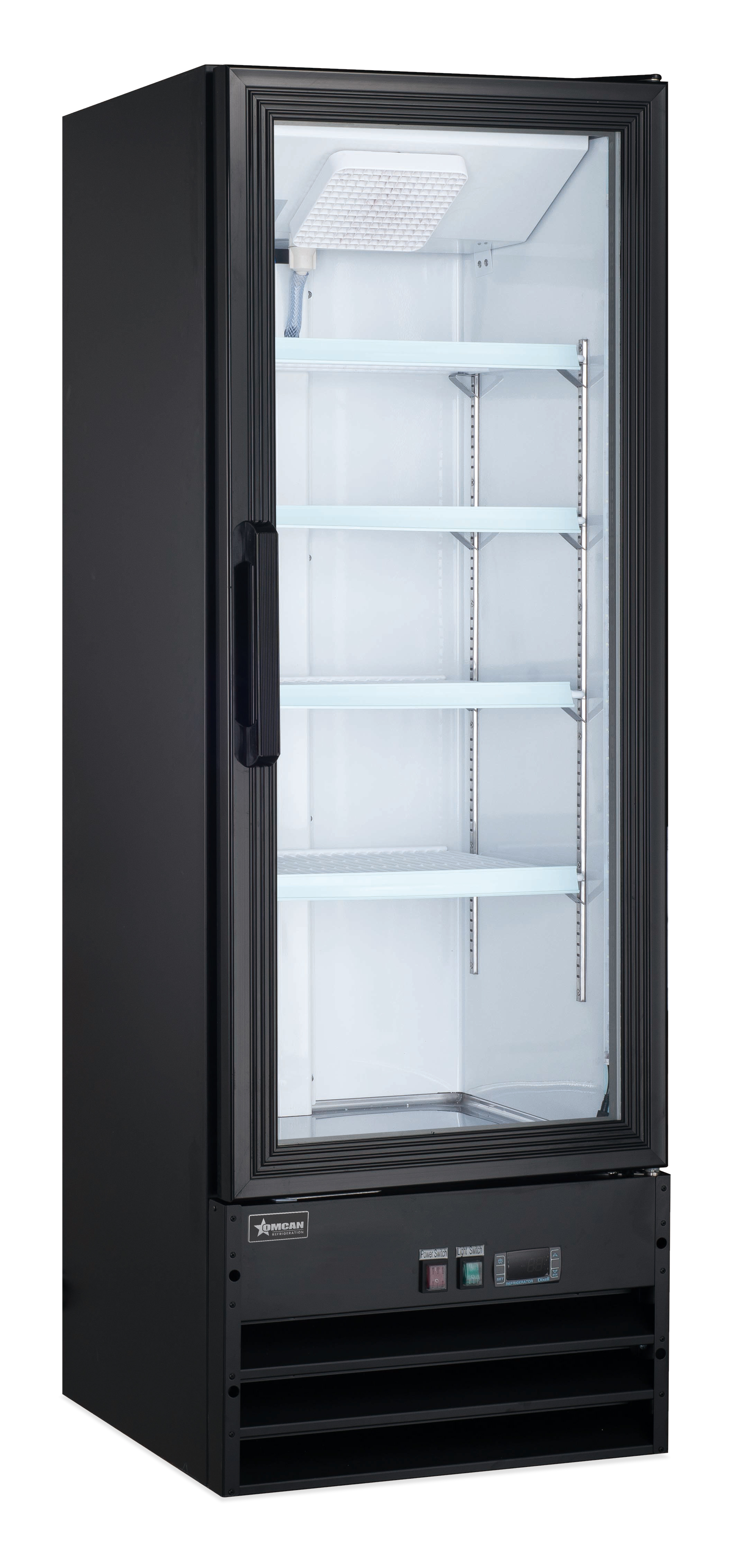 22" One (1) Glass Door Display Refrigerator, 9.1 cu.ft. (258 L), Black