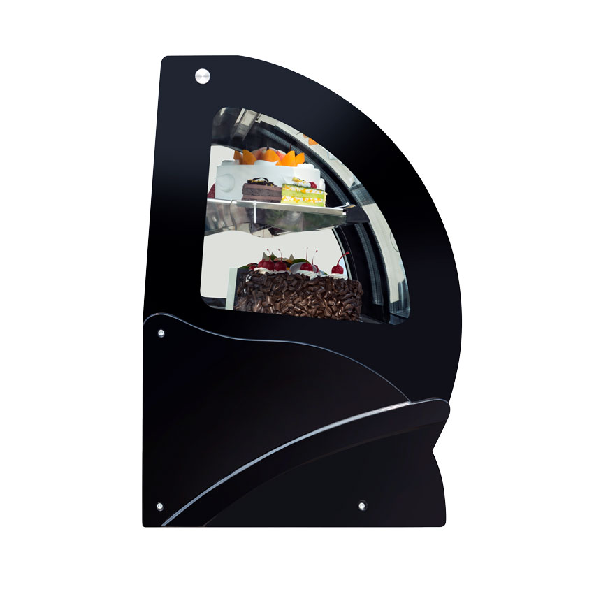 47" Countertop Curved Glass Refrigerated Display with Dual Access and 190 L capacity