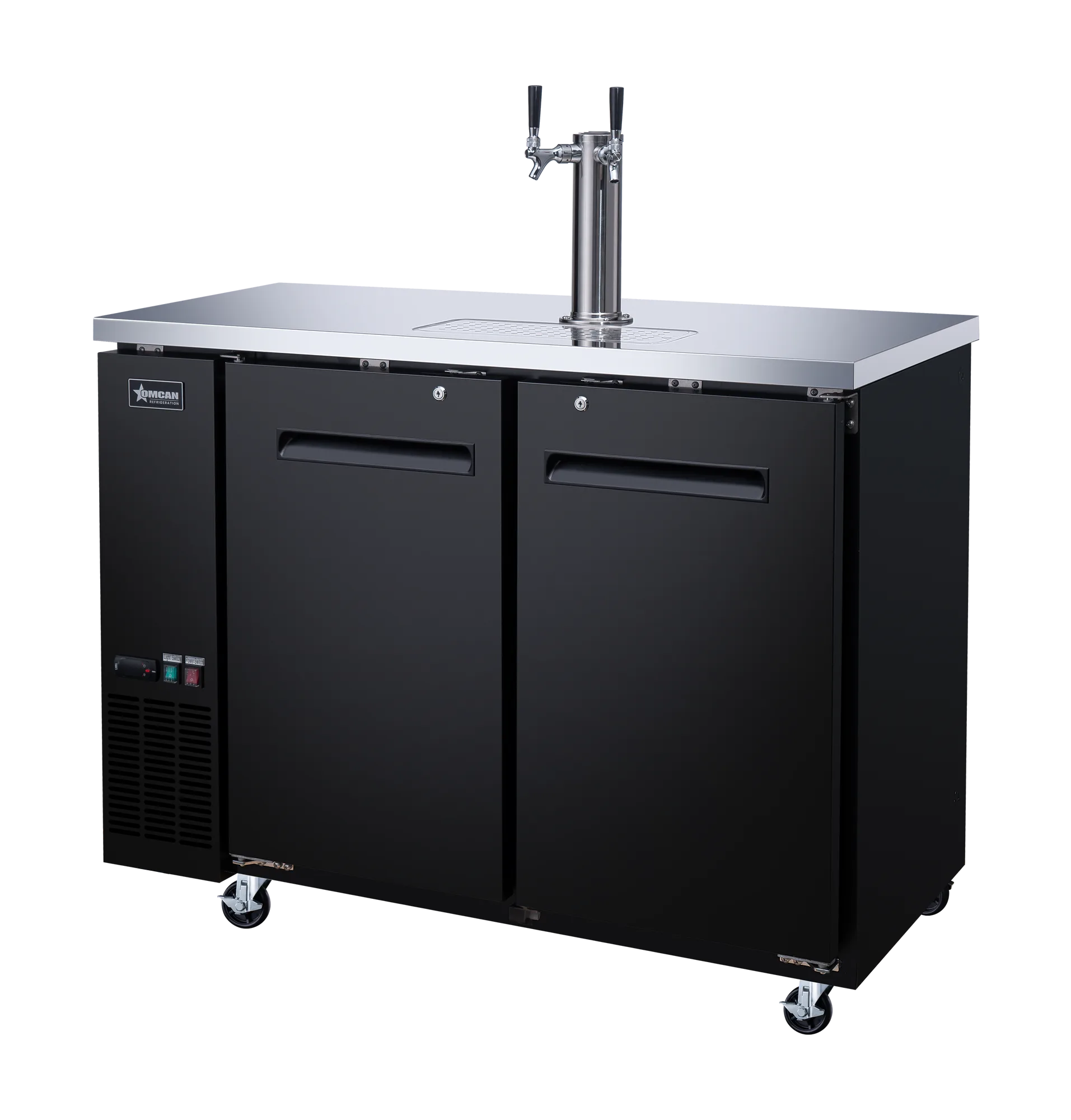 48″ Two (2) Door Kegerator / Beer Dispenser Single Tower with 2 Taps, 24″ Depth, 11.8 cu. ft. (335 L)