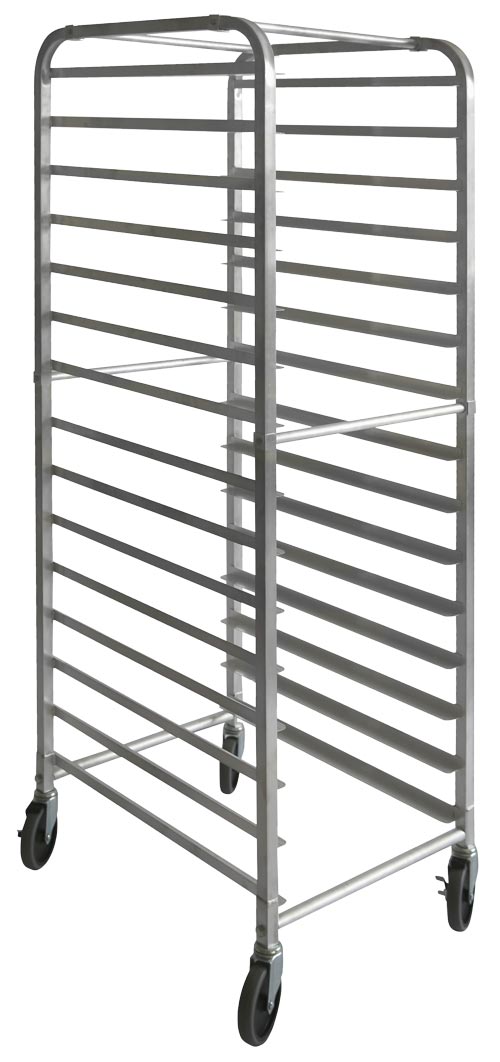 Aluminum, Round Top Bun Pan Rack with 15 Slides and 4″ spacing