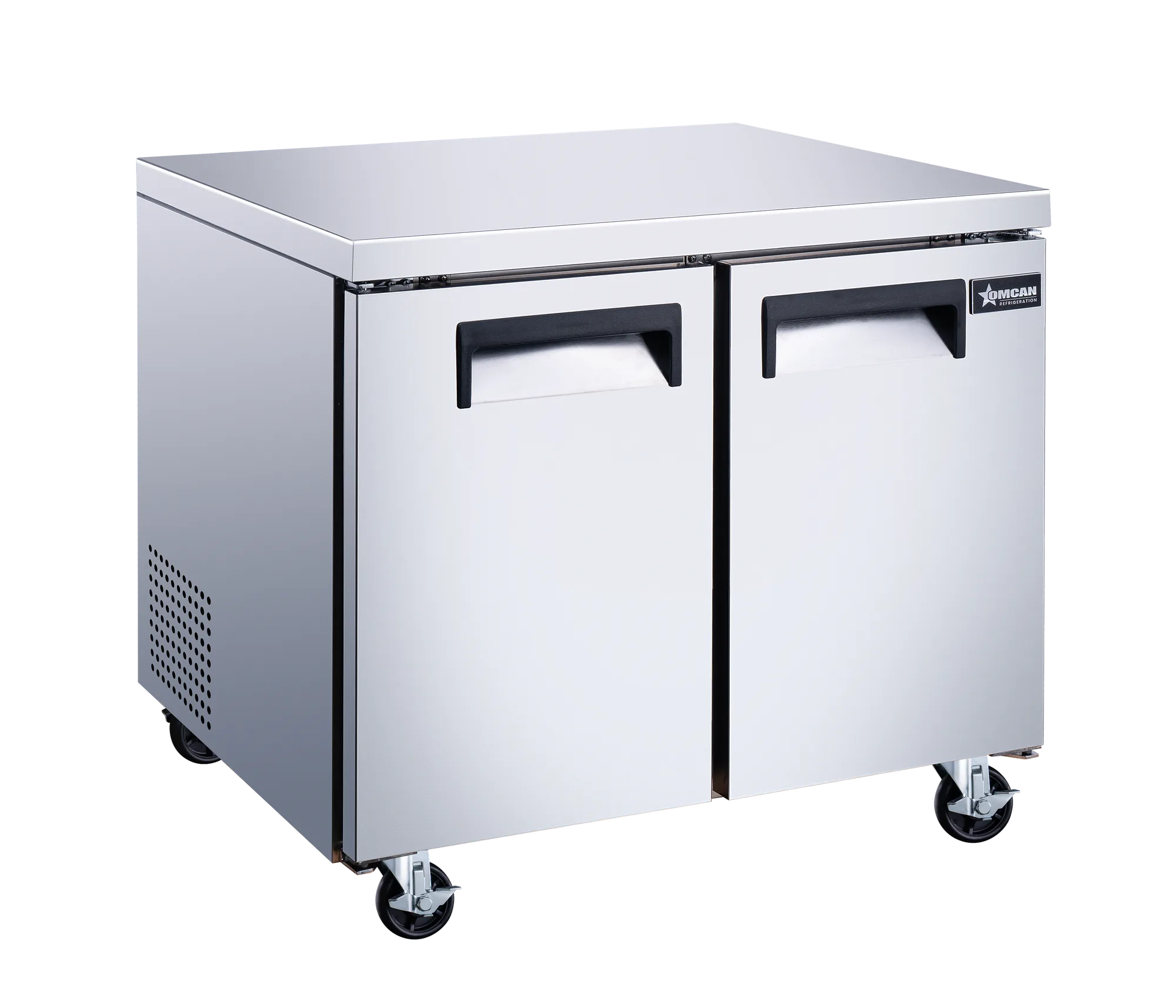 36″ Two (2) Door Undercounter Refrigerator, 8.7 cu. ft. (246 L), Stainless Steel