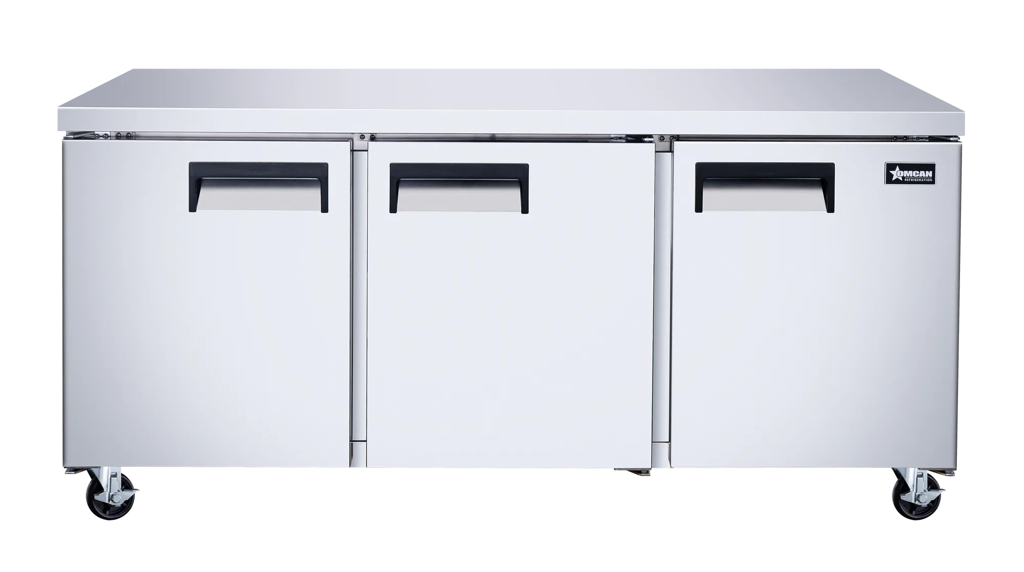 72″ Three (3) Door Undercounter Refrigerator, 15.5 cu. ft. (440 L), Stainless Steel