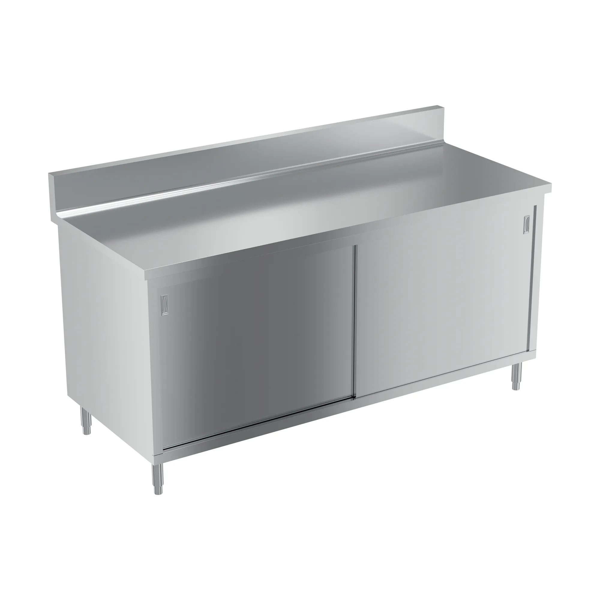 30″ x 72″ Worktable with Sliding Door Cabinet and 4″ Backsplash