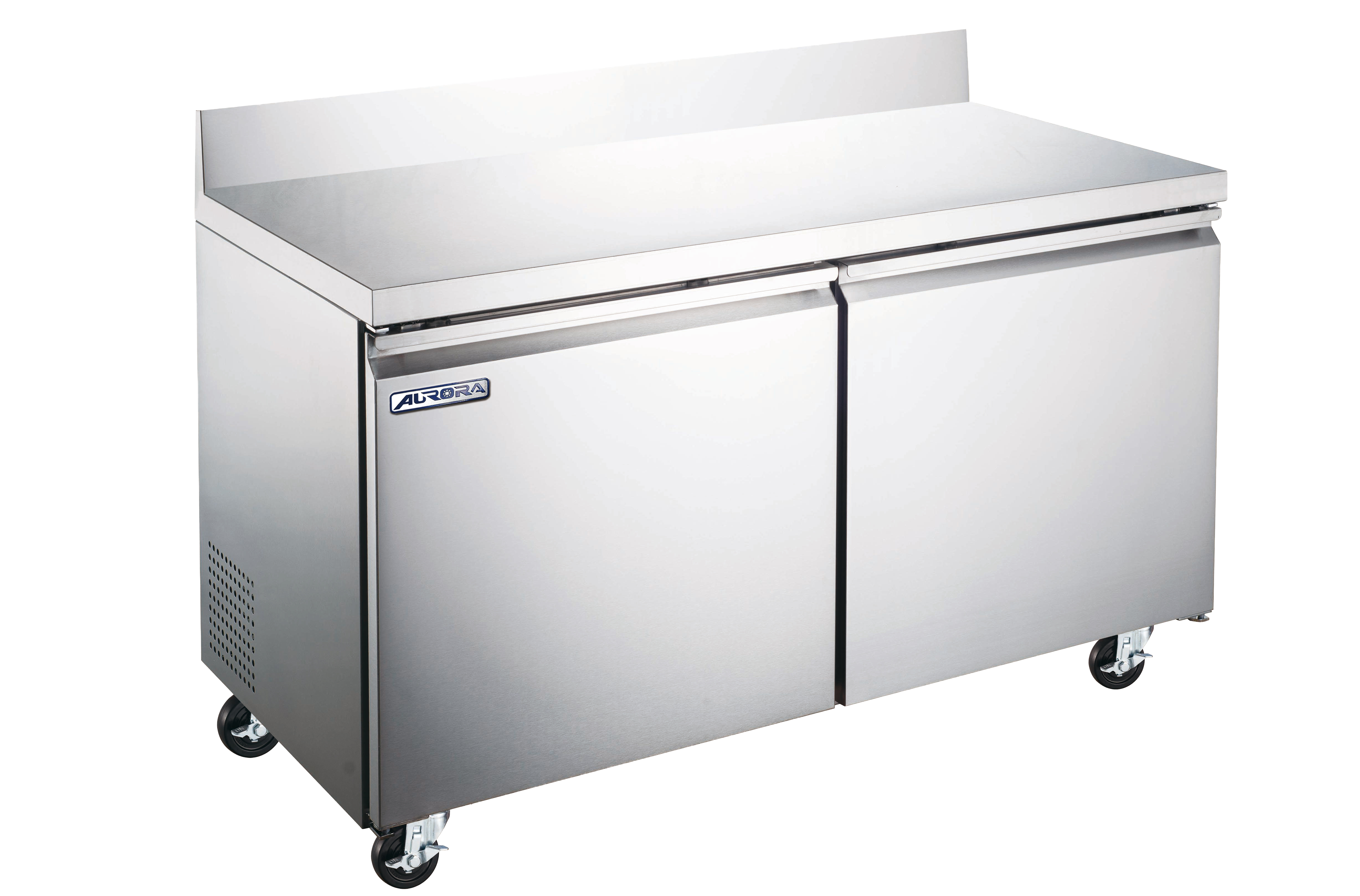 Aurora 48″ Two (2) Door Worktop Refrigerator with Backsplash, 11 cu.ft. (320 L), Stainless Steel