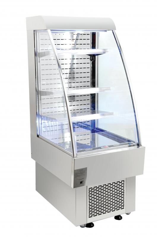 24″ Grab-and-Go Open Refrigerated Floor Display Showcase, 230 L (8.12 cu.ft.), Silver – 110 V, 1.65 HP (1230 W)