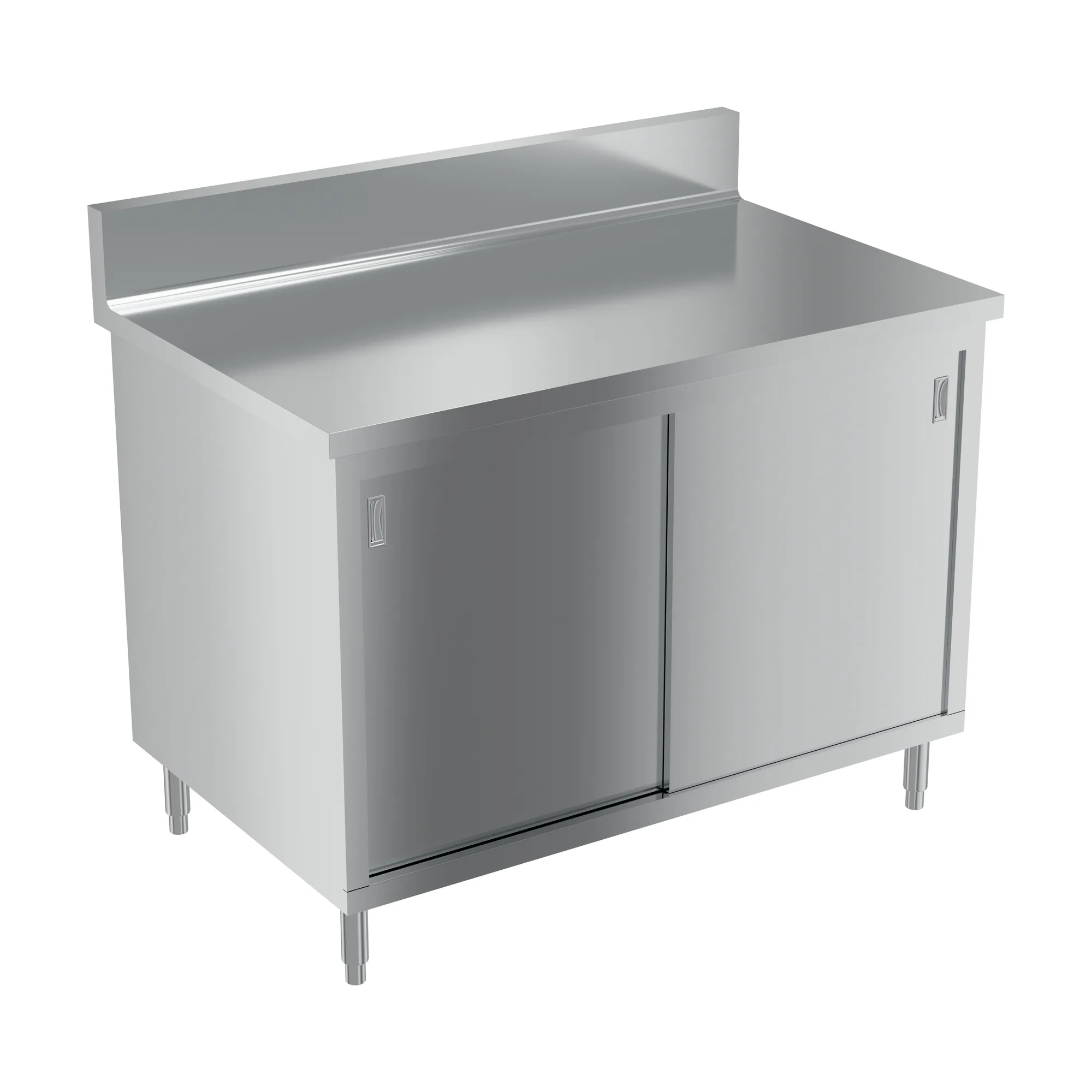 30″ x 48″ Worktable with Sliding Door Cabinet and 4″ Backsplash