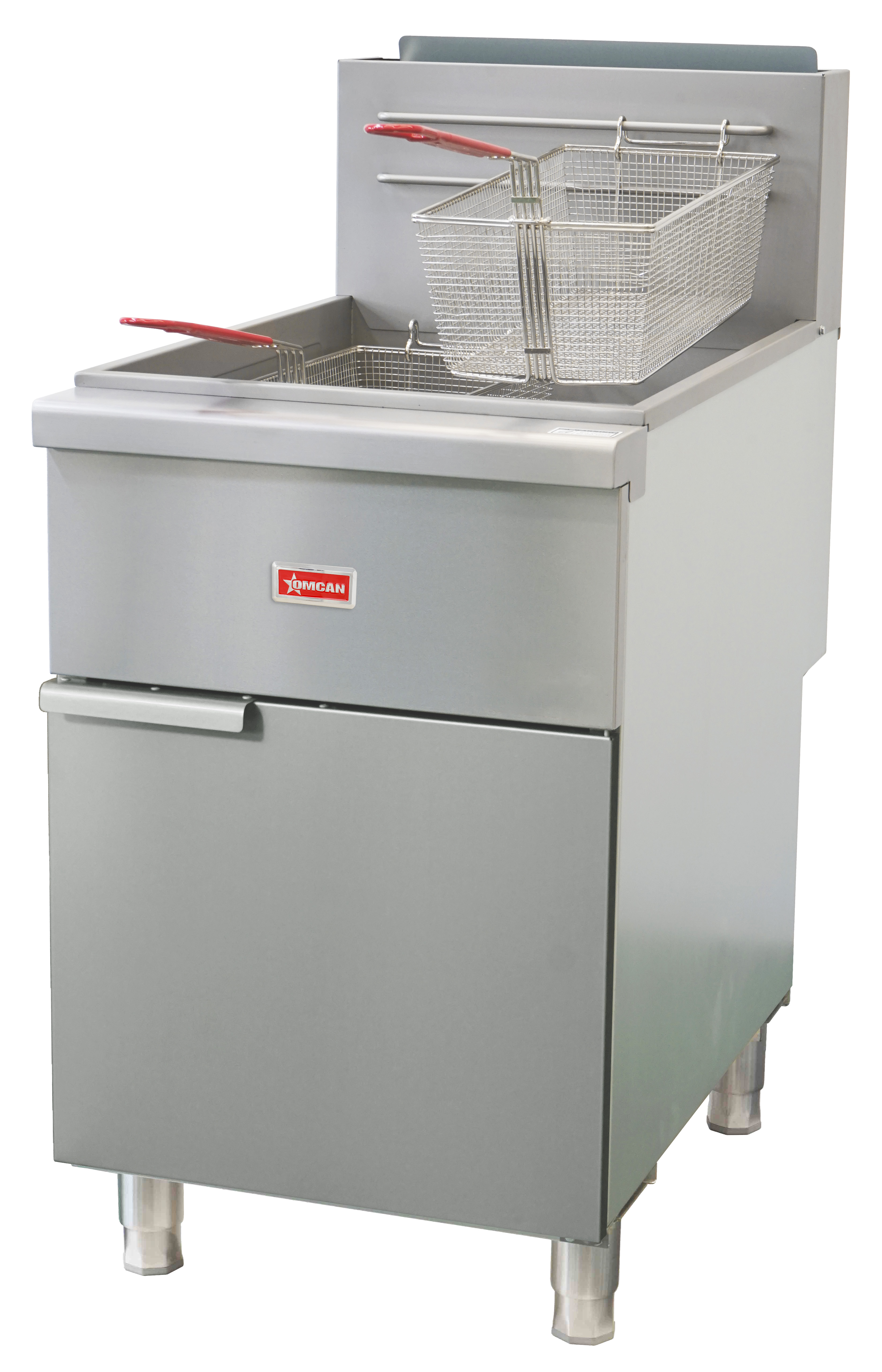 75 - 80 lb Single Tank Tube-Fired Natural Gas Floor Fryer – 150,000 BTU