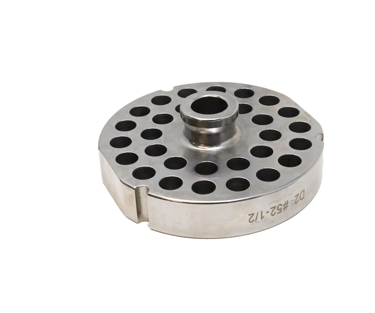 Stainless Steel #52 machine plate with hub 12.8 mm (1/2″) – three notches / two flat sides