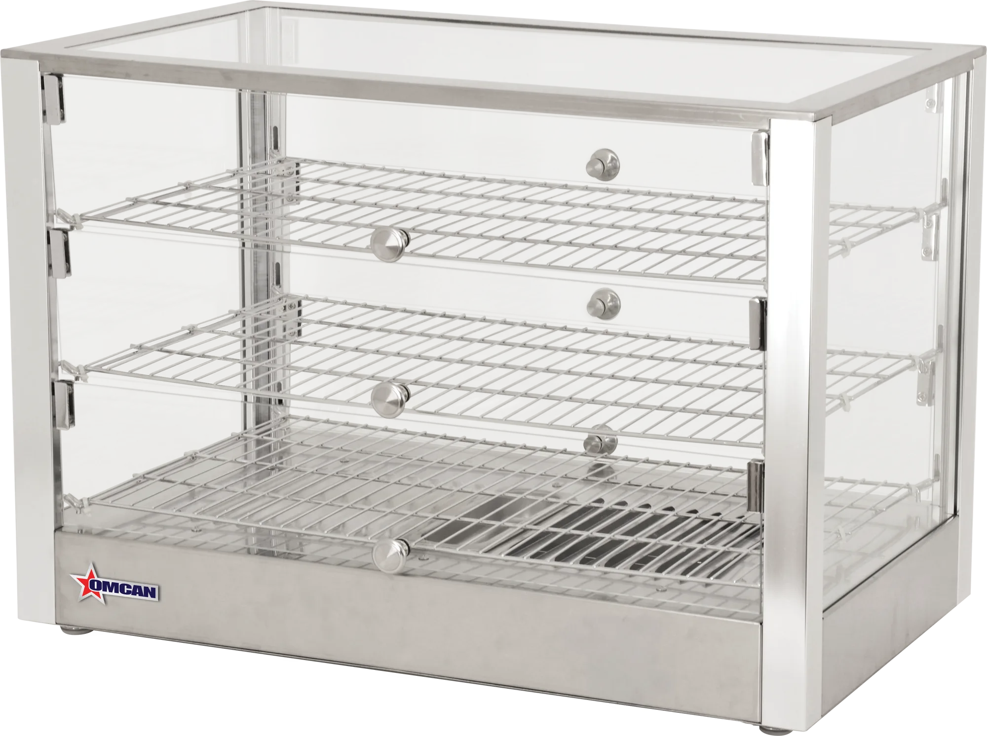28″ Countertop Display Warmer, 3 Shelves, Square Glass Front, Self/Full-Service, 4 cu. ft. (115 L) Capacity