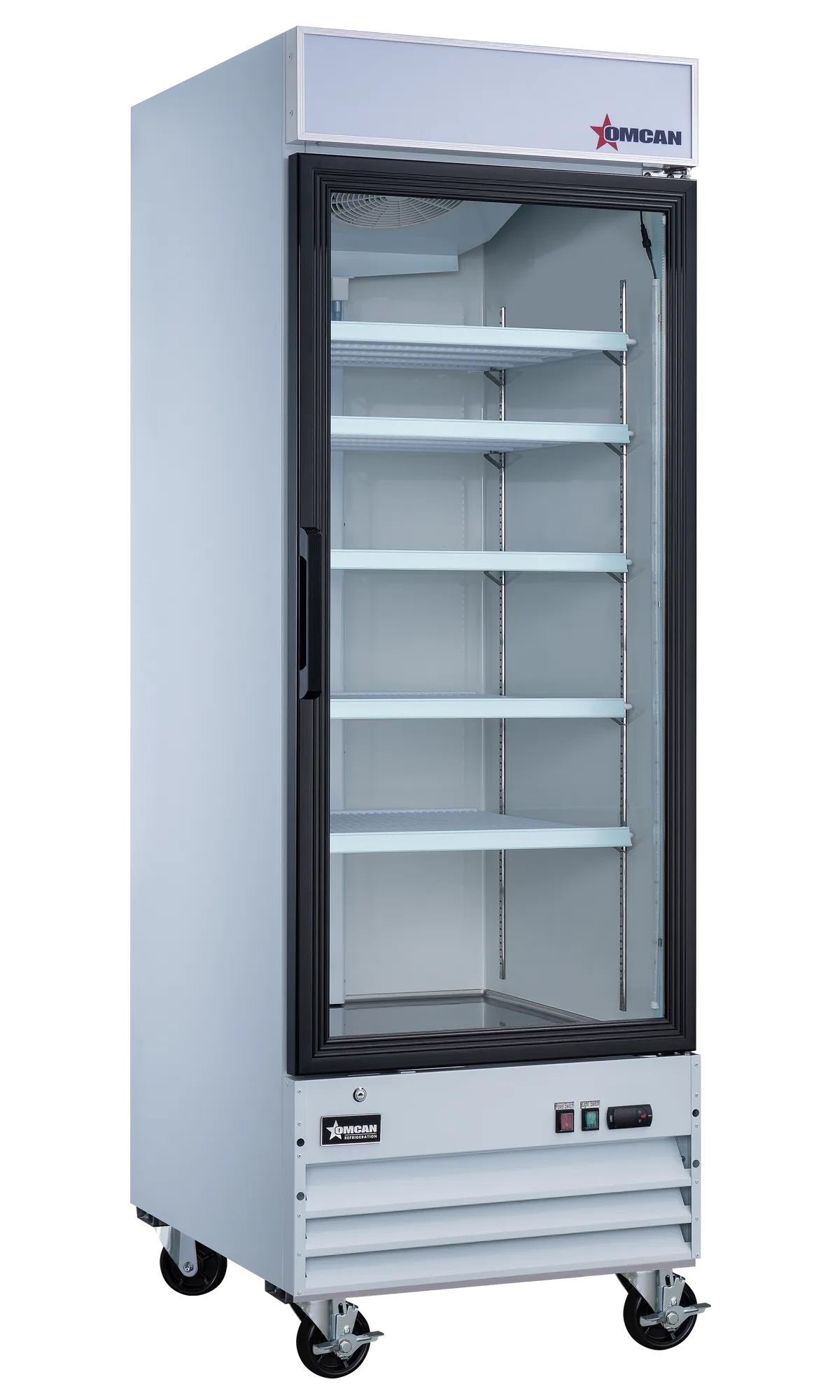28″ One (1) Glass Door Display Refrigerator with Lightbox, 23 cu.ft. (648 L), White
