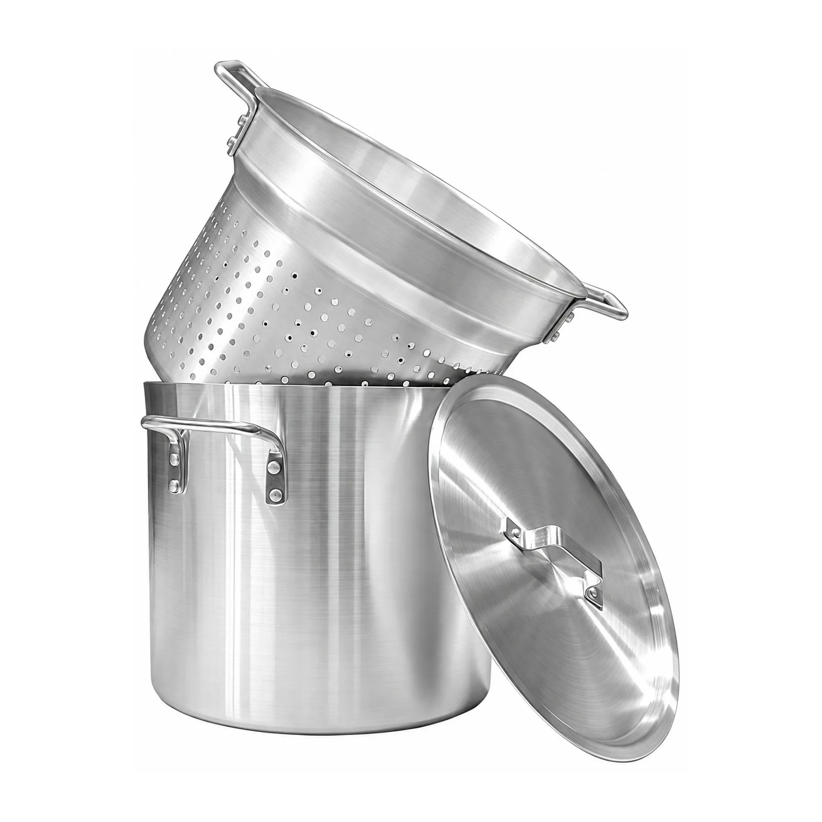 20 qt Aluminum Double Boiler with Perforated Inner Pot