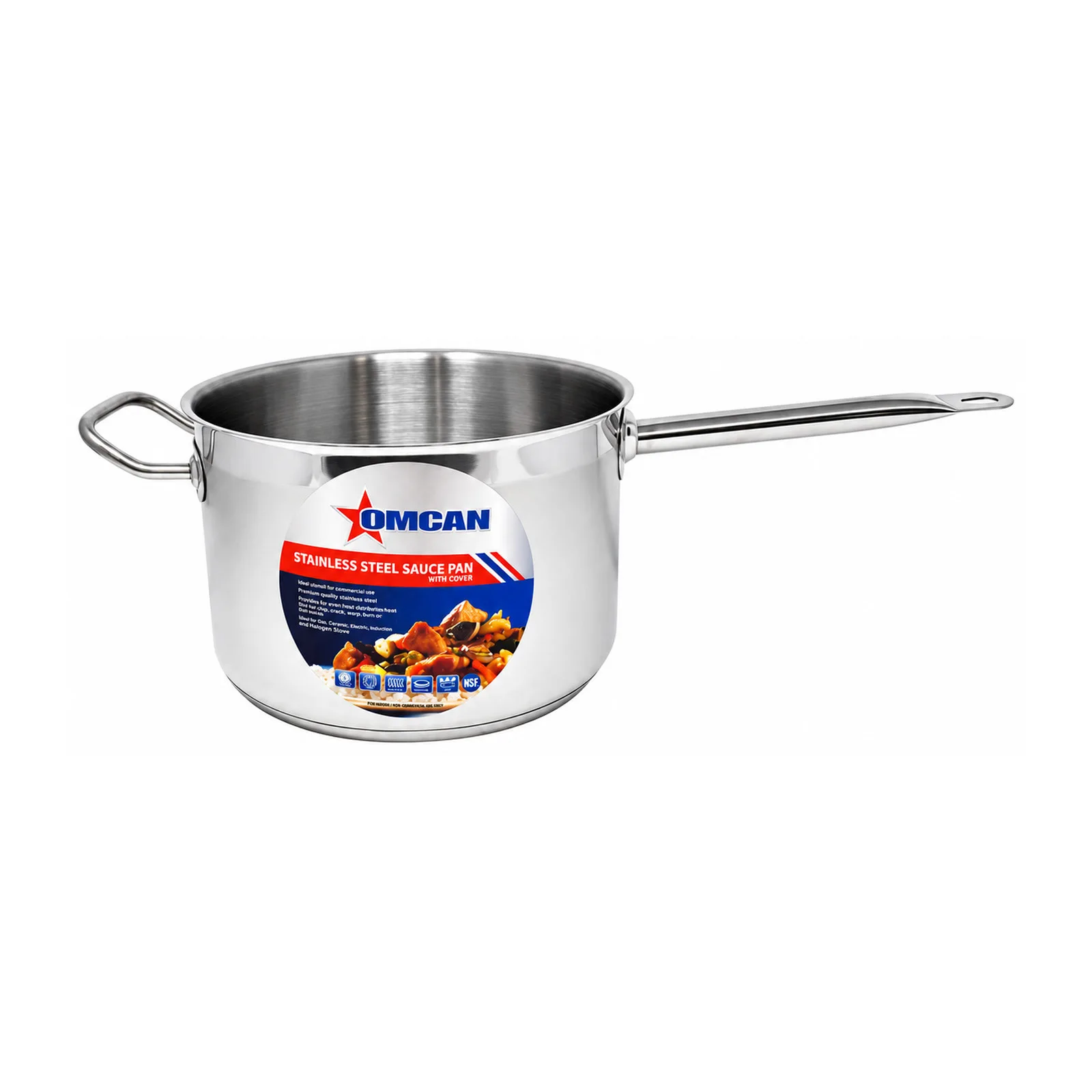 7.5 qt Stainless Steel Sauce Pan with Lid and Handle