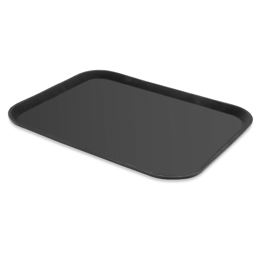 18″ x 14″ Rectangular Black Non-Slip Service Tray