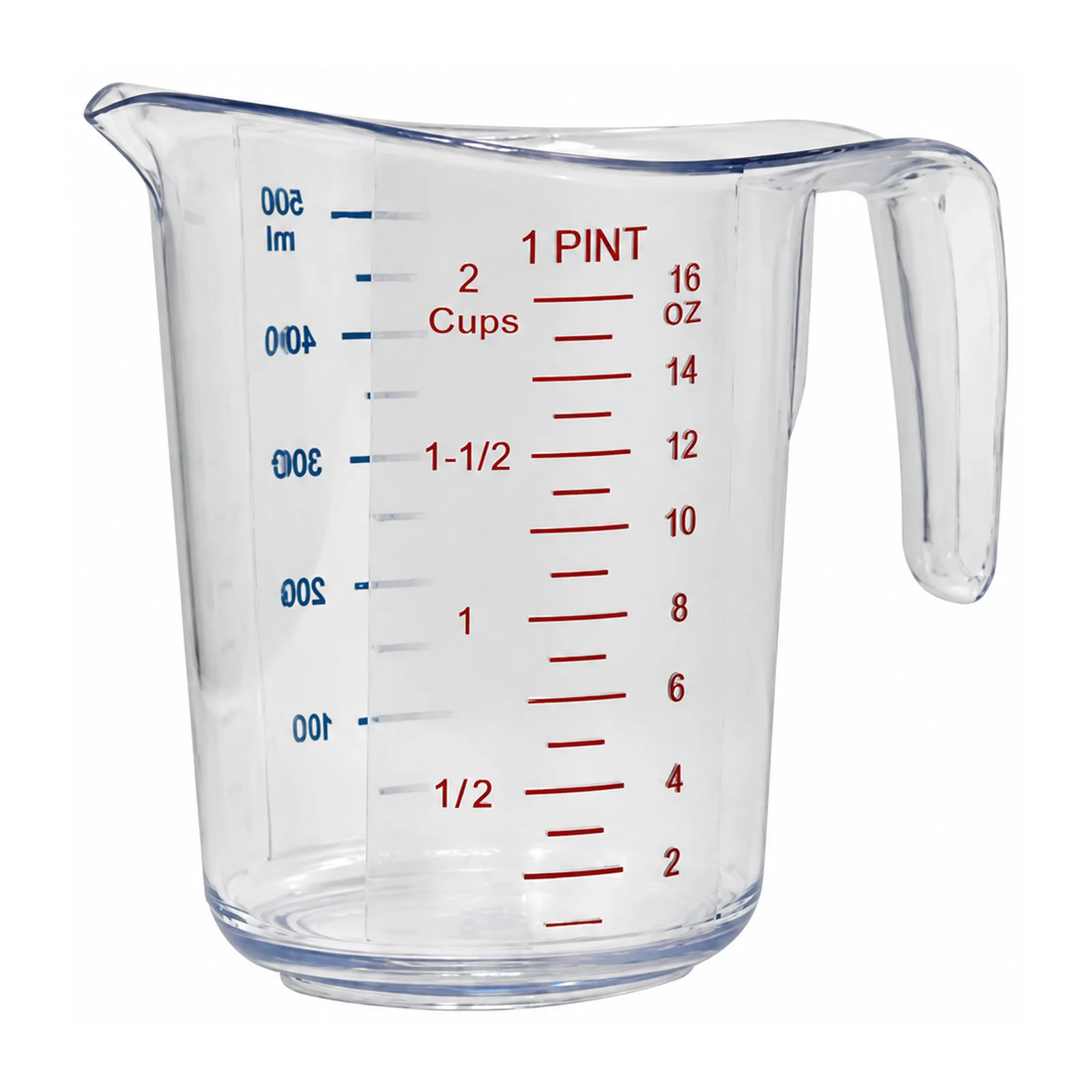 16 oz / 500 mL Clear Polycarbonate Measuring Cup