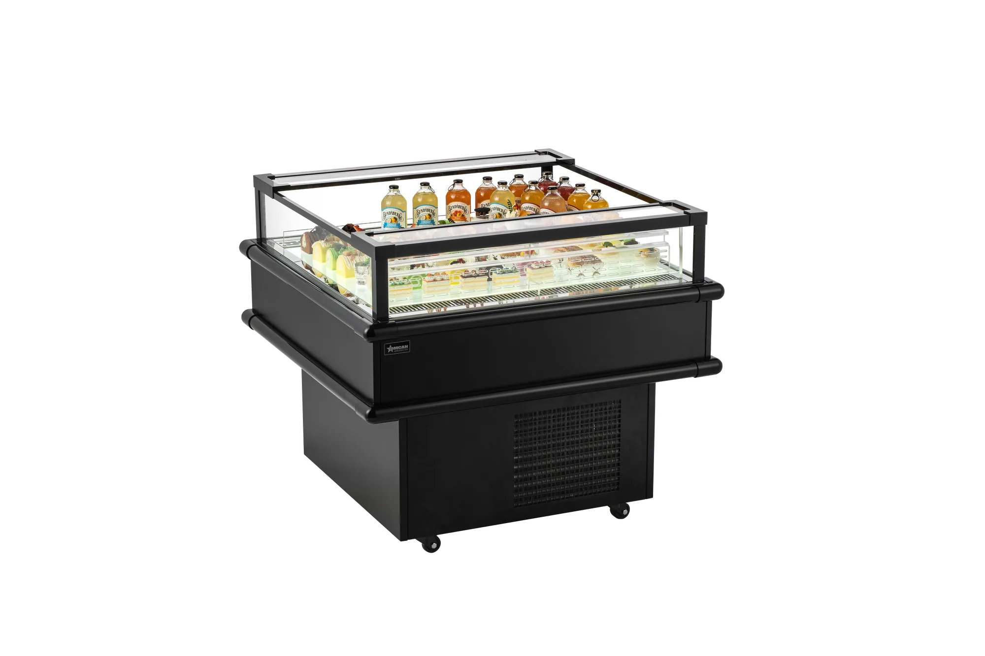 37.5″ x 37.5″ Refrigerated Island Top-Open Showcase, 4.2 cu. ft. (120 L), Black