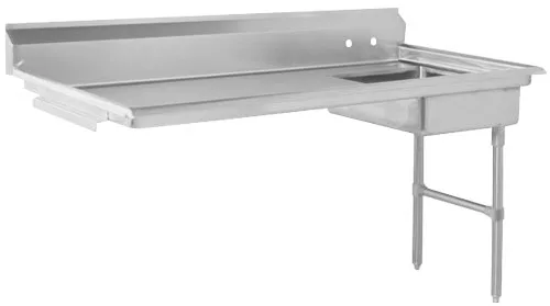 60″ Right Side Under Counter Dish Table