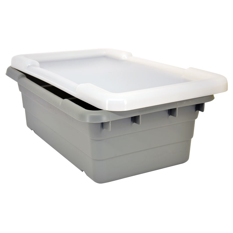 4 PACK 15" x 24'' x 8'' Storage Food Gray Meat Lug Tote Commerical Box Tub Bin 