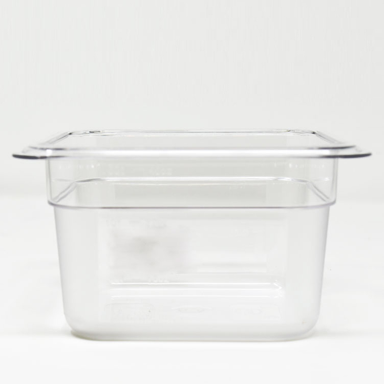 1/6-size Polycarbonate Clear Food Pan with 3 15/16″ Deep – Omcan