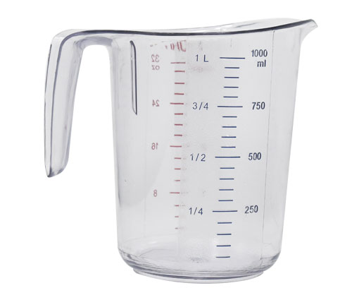 Winco Liquid Measuring Cup, 1 Qt, Clear
