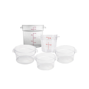 CLEAR ROUND FOOD STORAGE CONTAINERS