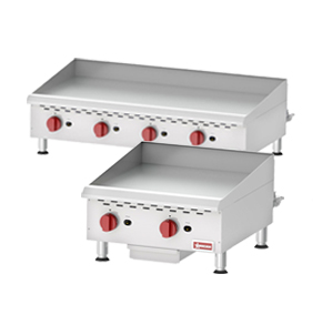 COUNTERTOP GAS GRIDDLES WITH MANUAL CONTROL