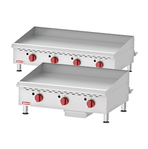 COUNTERTOP GAS GRIDDLES WITH THERMOSTATIC CONTROL