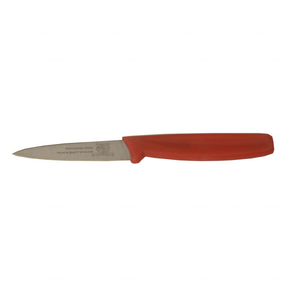 3 1/4-inch Paring Knife with Red Polypropylene Handle