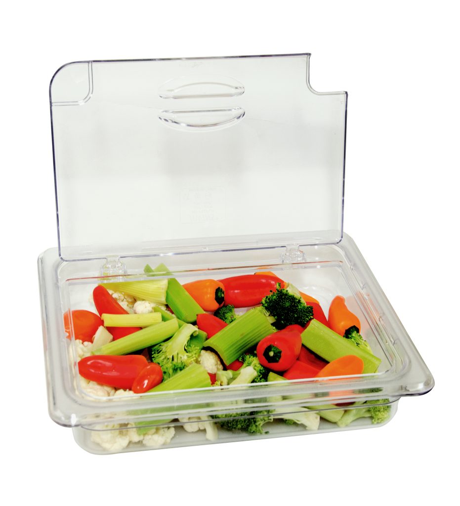 1/2 Polycarbonate Clear Flip Lid with Gap