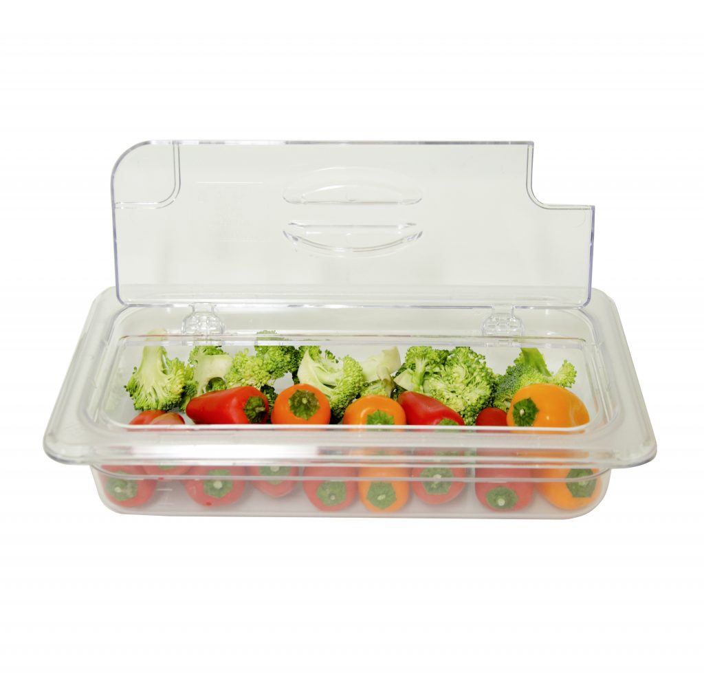 1/3 Polycarbonate Clear Flip Lid with Gap