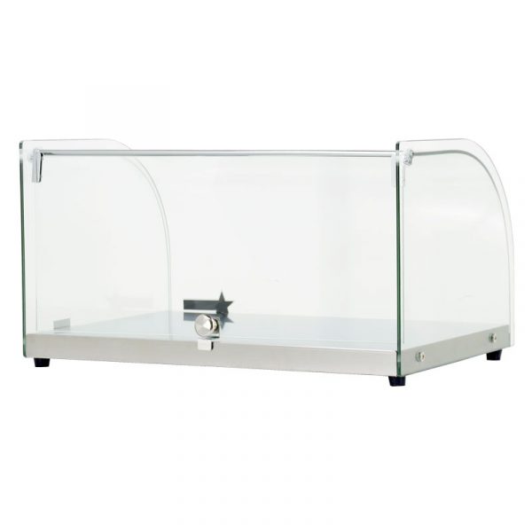 22-inch Countertop Food Display Case with Curved Front Glass and 25 L capacity - Back (w/o food)
