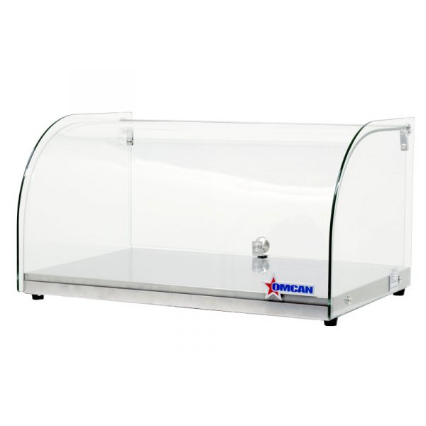 22-inch Countertop Food Display Case with Curved Front Glass and 25 L capacity - Front (w/o food)
