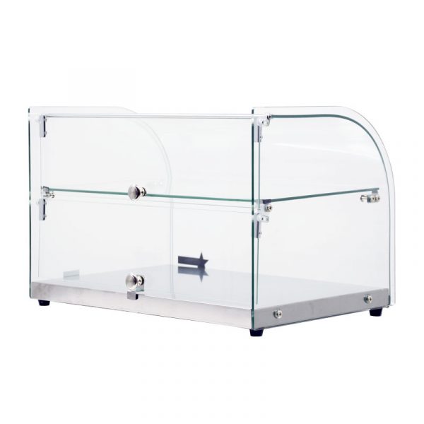 22-inch Countertop Food Display Case with Curved Front Glass and 45 L capacity - back (w/o food)