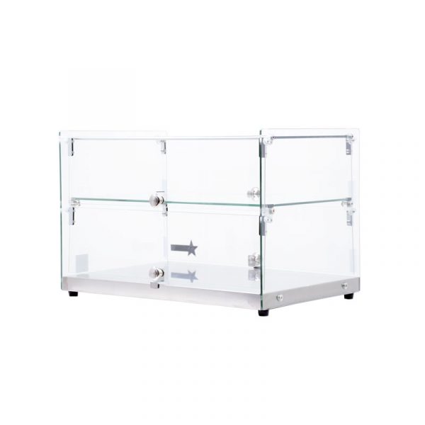 22-inch Countertop Food Display Case with Square Front Glass and 50 L capacity - back (w/o food)