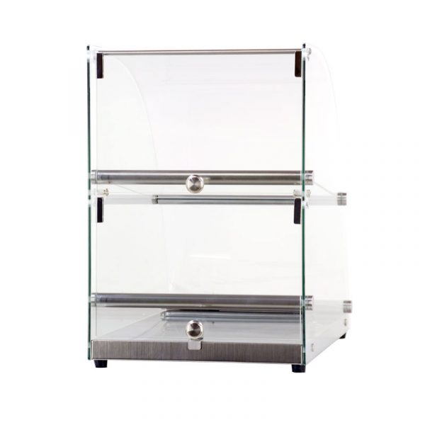 14-inch Countertop Food Display Case with Curve Front Glass and 70 L capacity - back (w/o food)