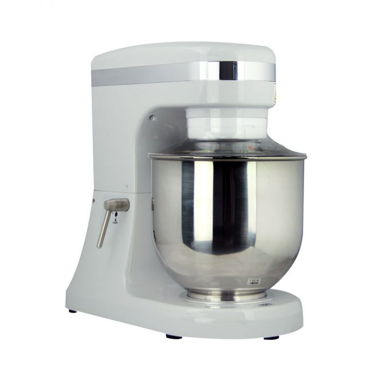 7QT Gray Countertop Planetary Mixer with Guard – 110V, 270W – Omcan