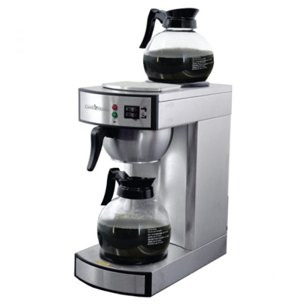 Stainless Steel Coffee Maker with 2 Glass Decanter – 2.2 L tank ...