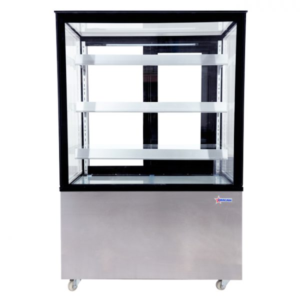 44382_36-inch Square Glass Floor Refrigerated Display Case - Front