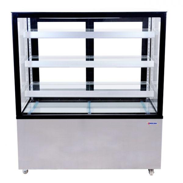 44383_48-inch Square Glass Floor Refrigerated Display Case - Front