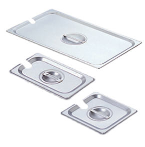 SLOTTED STAINLESS STEEL STEAM TABLE PAN COVERS