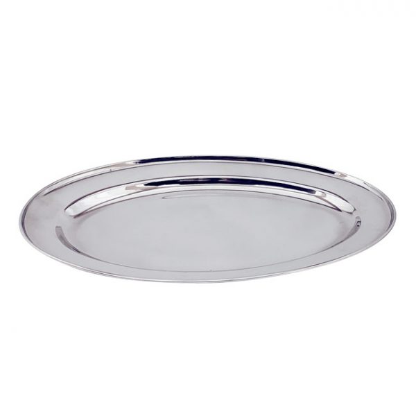 13 5/8″ x 9 1/2″ Stainless Steel Oval Platter – Omcan