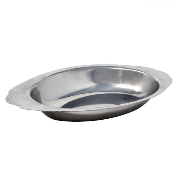 12 oz Stainless Steel Au Gratin Oval Dish – Omcan