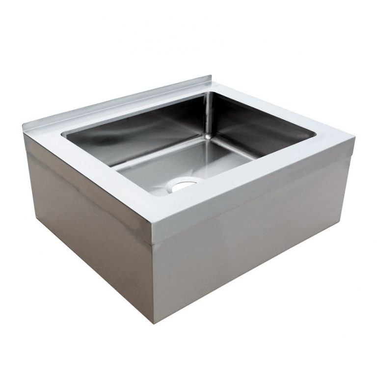 28″ x 20″ x 6″ Stainless Steel Mop Sink with Drain Basket – Omcan