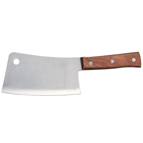 8-inch Cleaver with Wooden Handle – Omcan