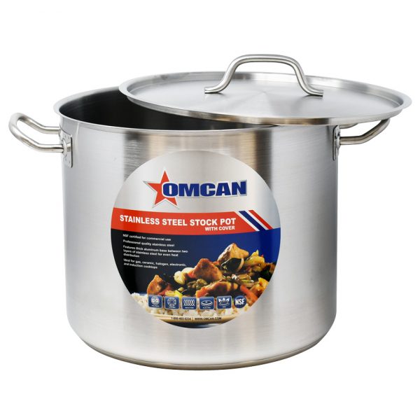 24 QT Stainless Steel Stock Pot with Cover