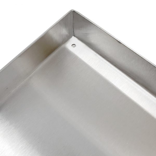 18" x 12" x 1" STAINLESS STEEL PAN WITH DRAIN HOLES