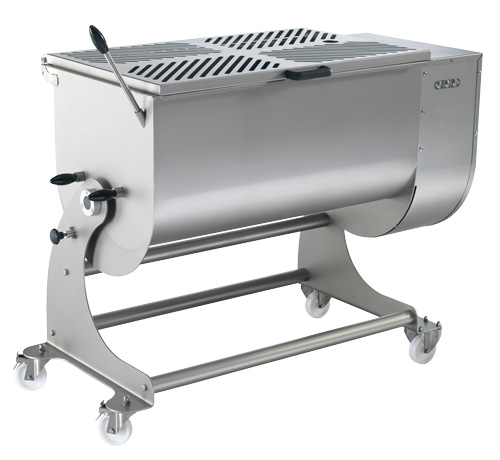 Heavy-Duty Stainless Steel Meat Mixer with Two Mixing Arms and 397lb /  180kg Capacity – 220V, 1100W – Omcan
