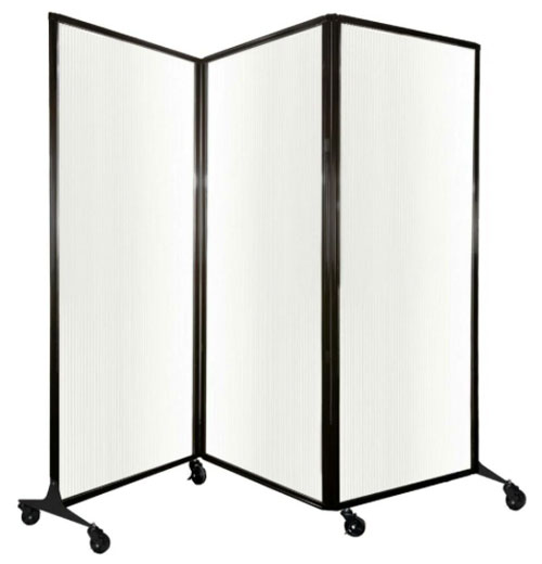 Quick-Wall (Folding) Portable Partition W 8″ 4″ X H 6″™8″ White  Polycarbonate – Omcan